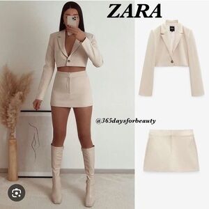 NWT - Zara Cream Skort